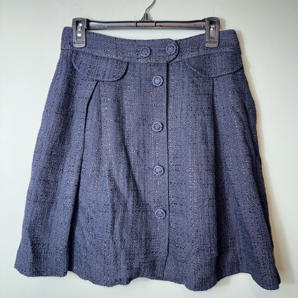 Massimo Dutti Woman Navy Blue Skirt Button Front Closure Size 36|26 - Picture 1 of 6